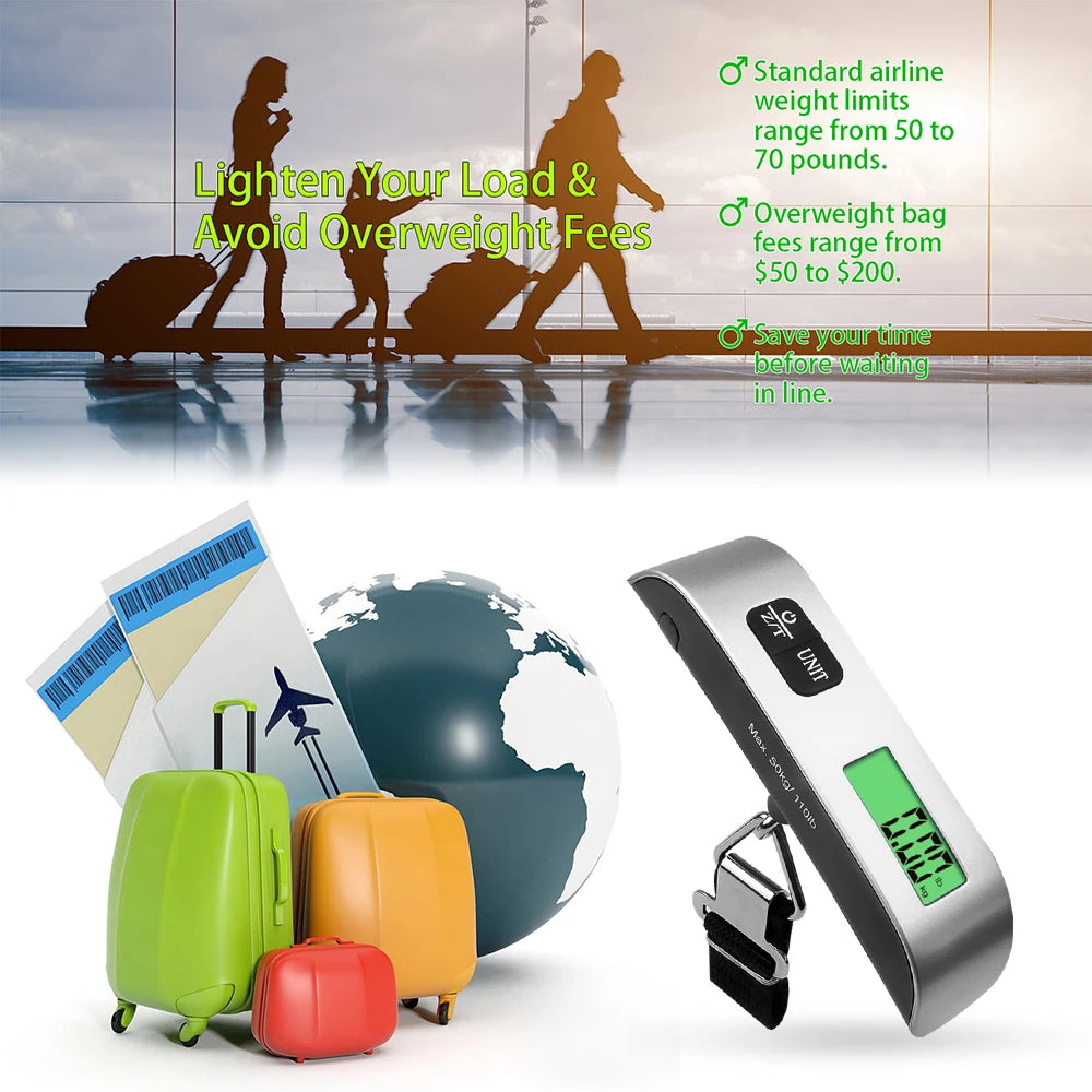 Balance numérique portable 10gx50kg à affichage LCD