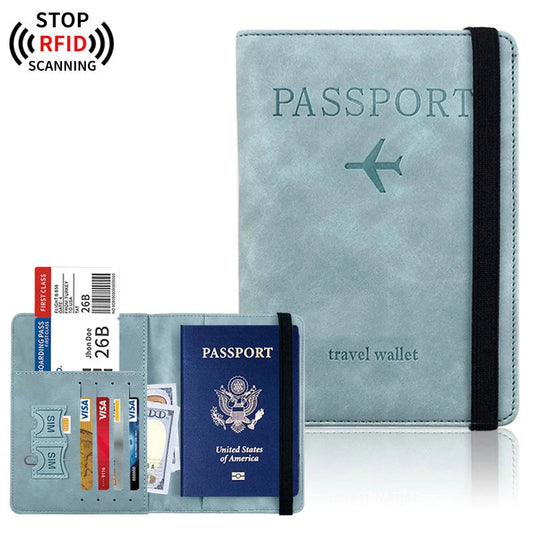 TravelShield Pro – Porte-Passeport Cuir PU RFID Blocking