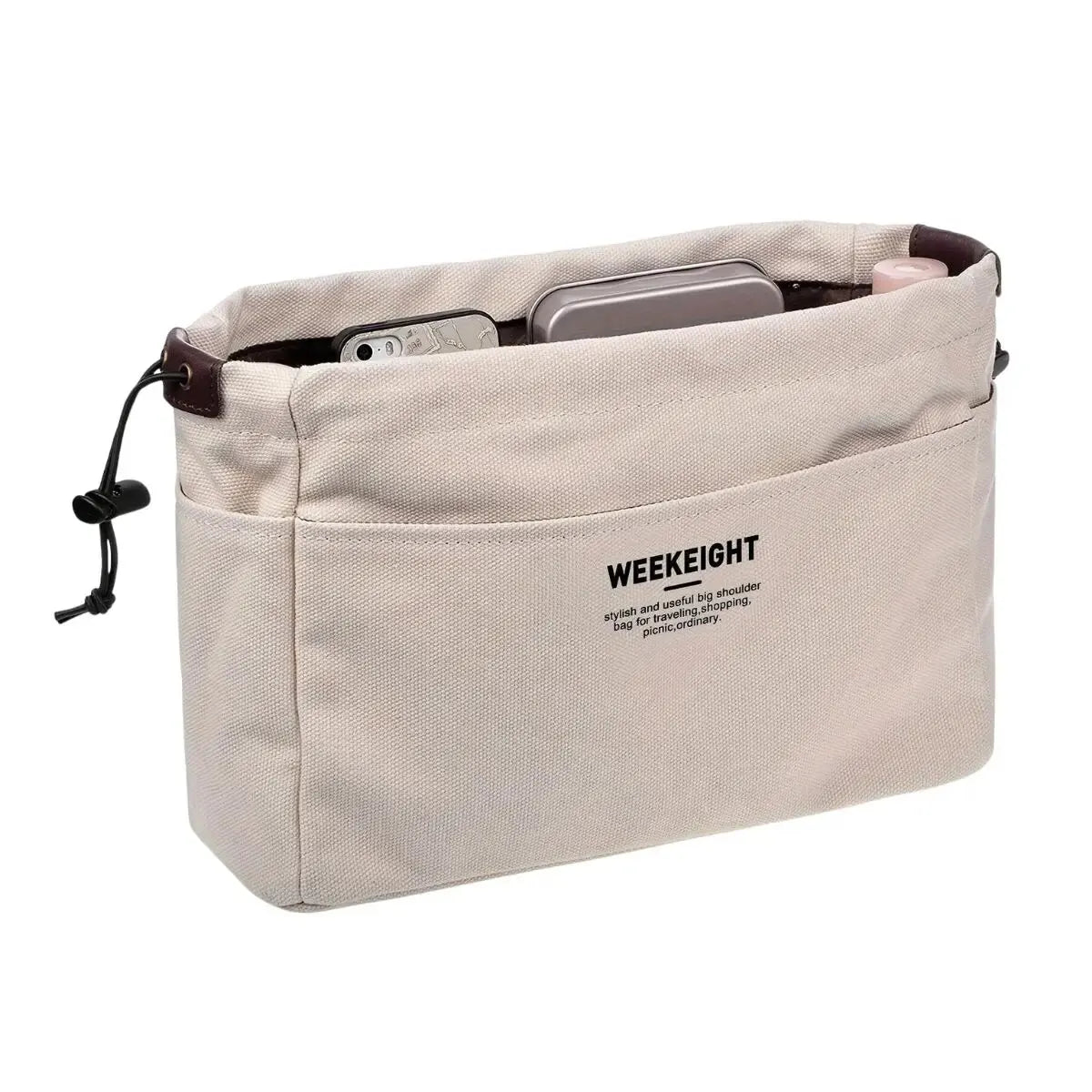 Pochette de rangement en toile avec cordon de serrage