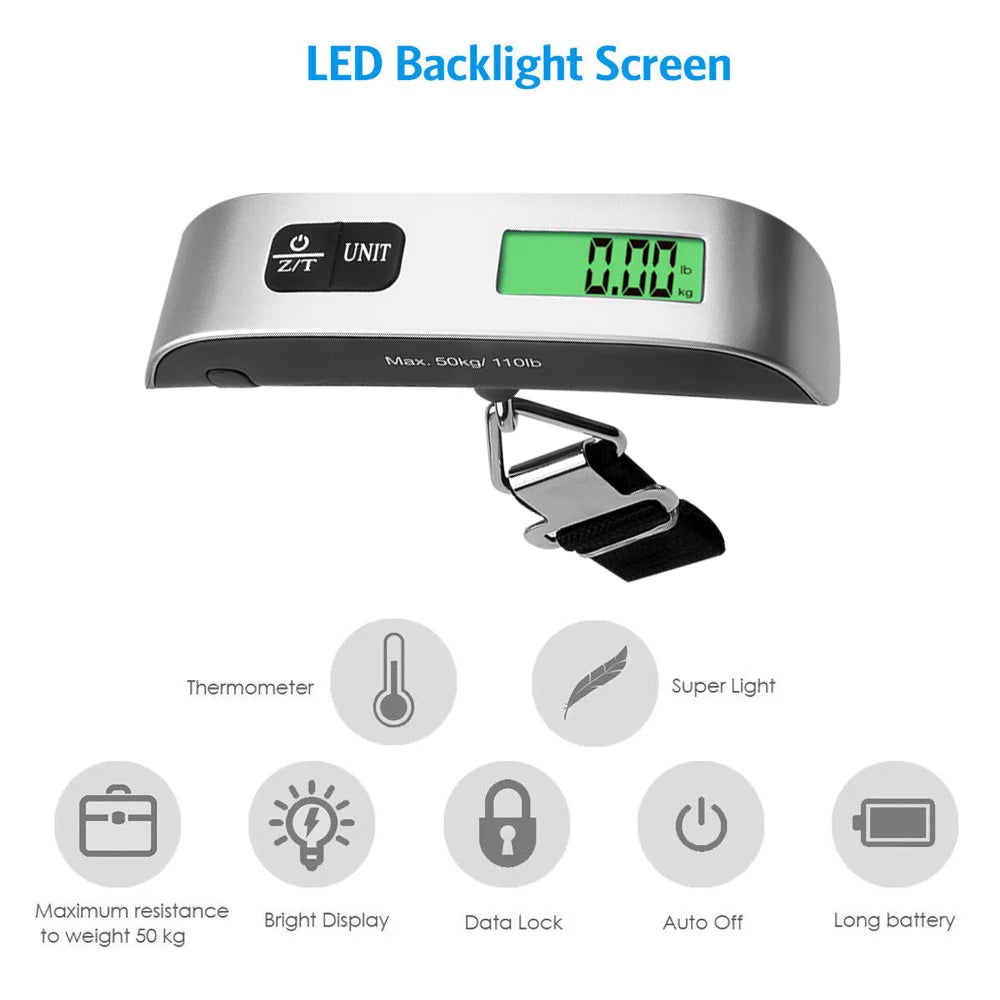 Balance numérique portable 10gx50kg à affichage LCD