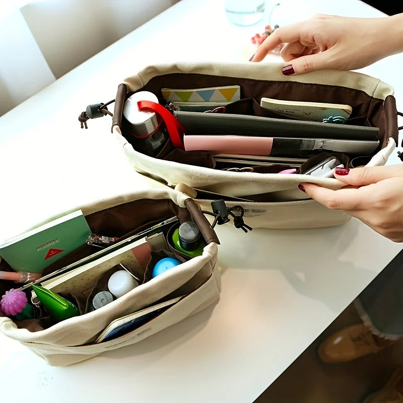 Pochette de rangement en toile avec cordon de serrage
