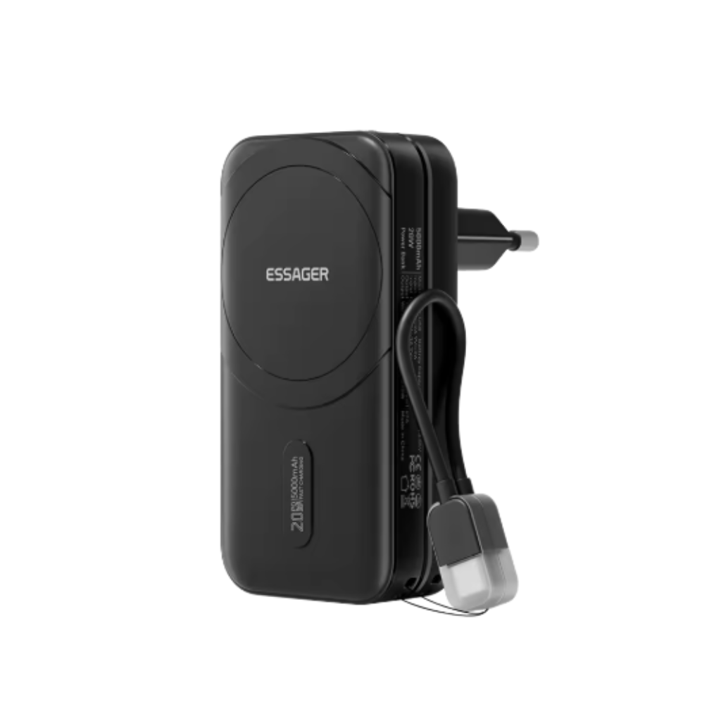 PowerFusion 3-en-1 – Chargeur GaN 65W + Batterie Externe 5000mAh + Charge Sans Fil