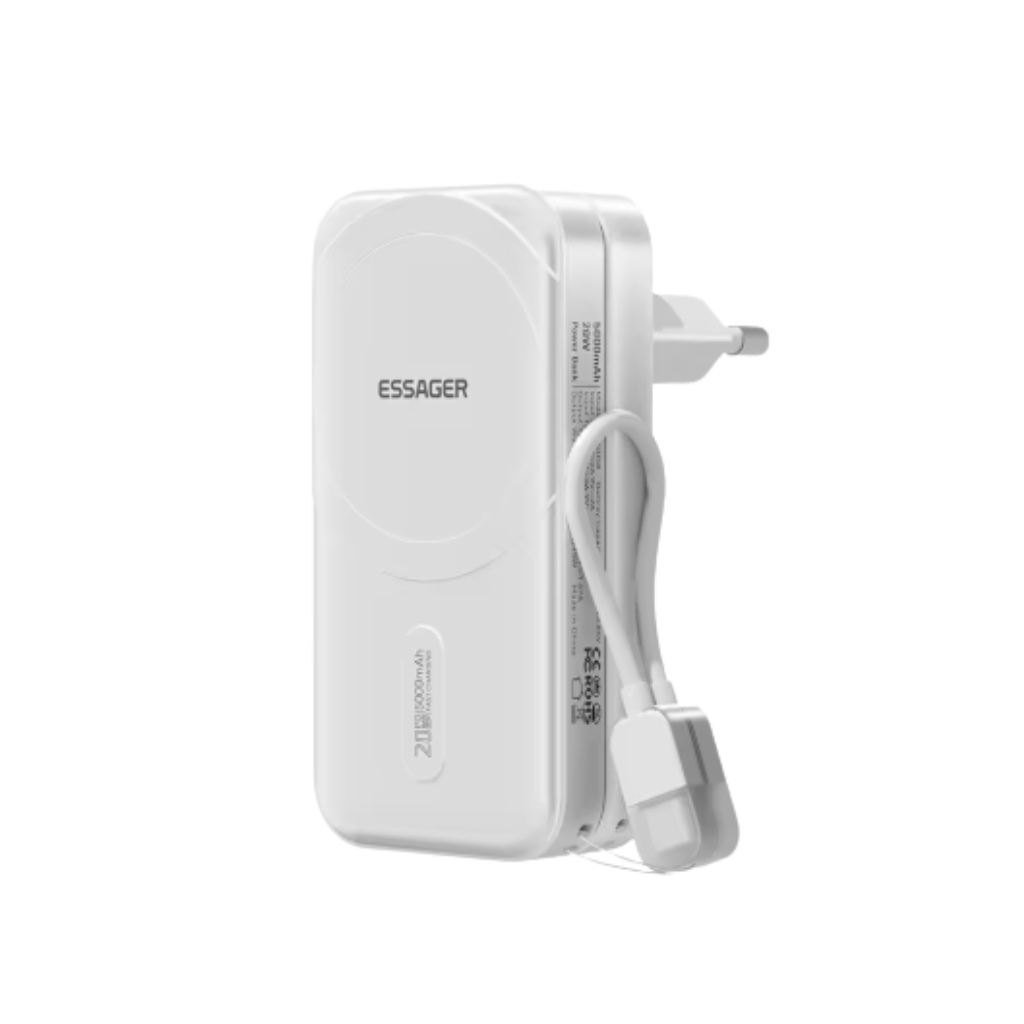 PowerFusion 3-en-1 – Chargeur GaN 65W + Batterie Externe 5000mAh + Charge Sans Fil