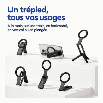 Trépied magnétique pliable pour téléphone, ultra-fin 8 mm — Sélection ULANZI MA60