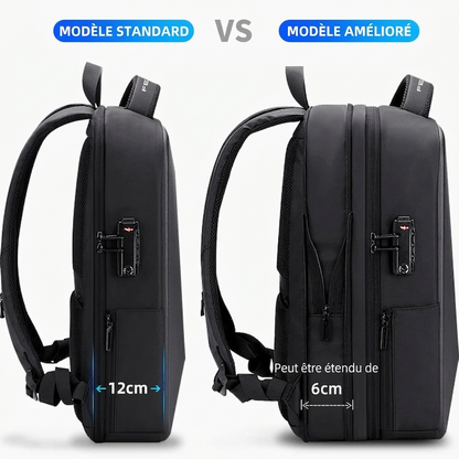Sac à dos homme 15,6 pouces étanche, antivol TSA - ArmorPack Pro
