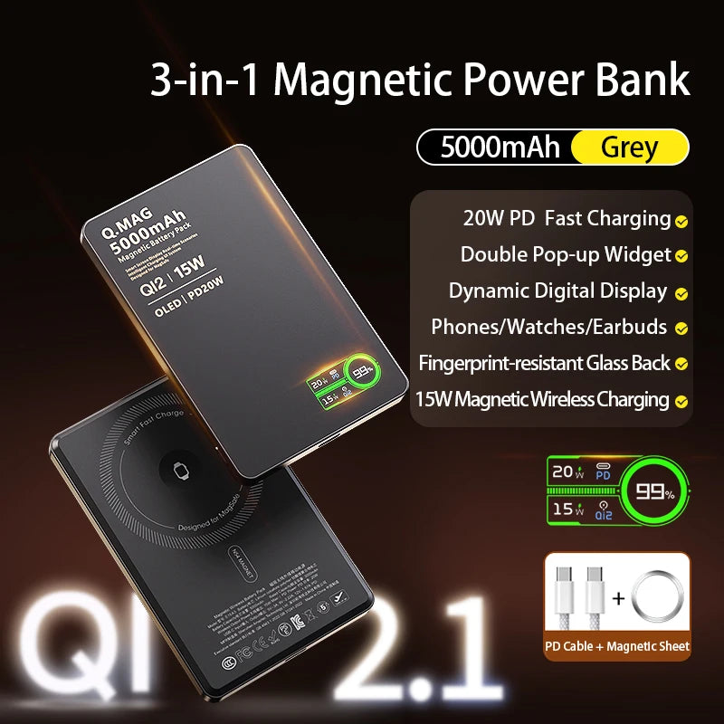 Batterie Externe Magnétique MagPower 3-en-1