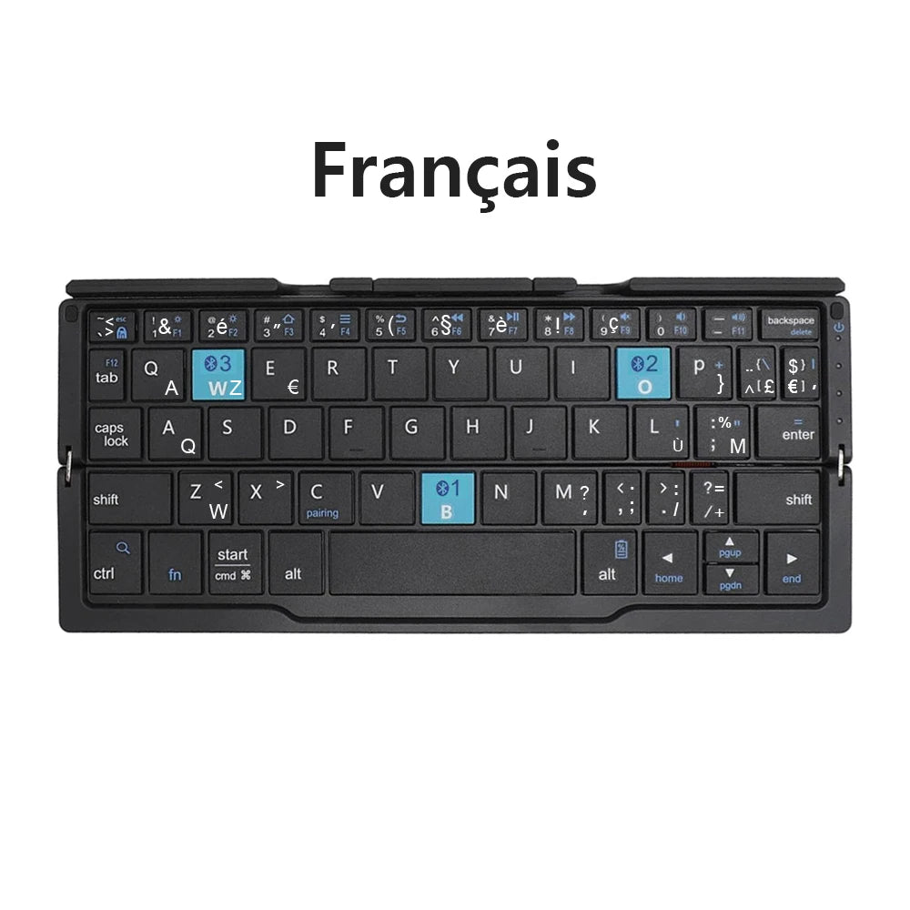 FoldType Pro – Mini Clavier Bluetooth Pliant Ultra-Mince 3 Appareils