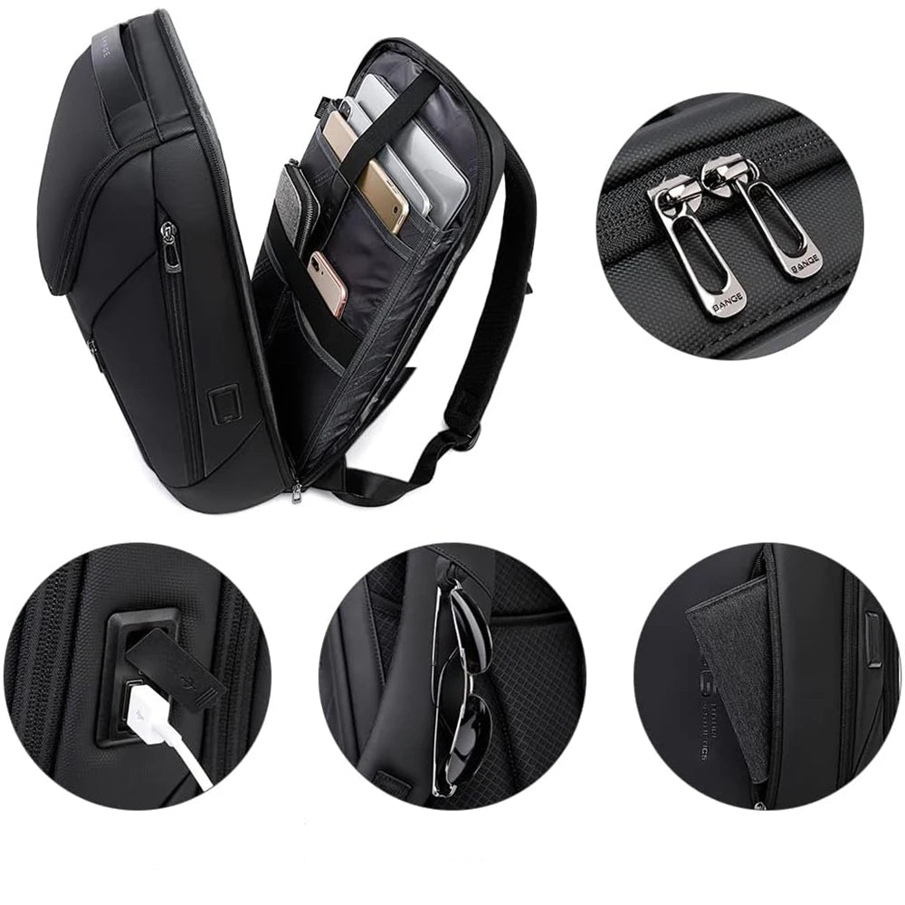 ProPack Executive – Sac à dos laptop 15,6 pouces, port USB & sangle trolley