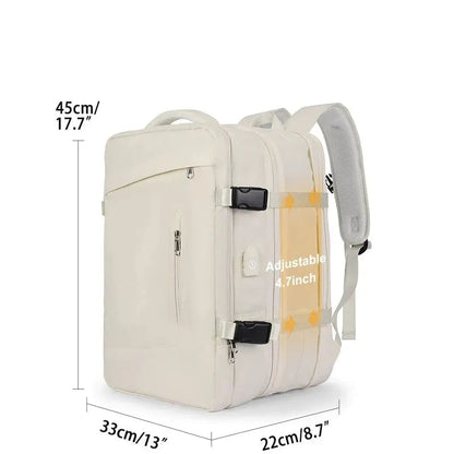 Sac à Dos de Voyage Extensible 40L avec Port USB- TravelPro Extensible