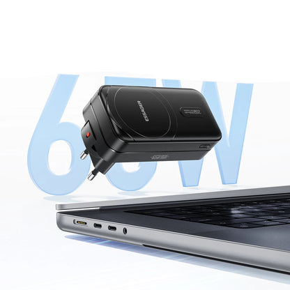 PowerFusion 3-en-1 – Chargeur GaN 65W + Batterie Externe 5000mAh + Charge Sans Fil