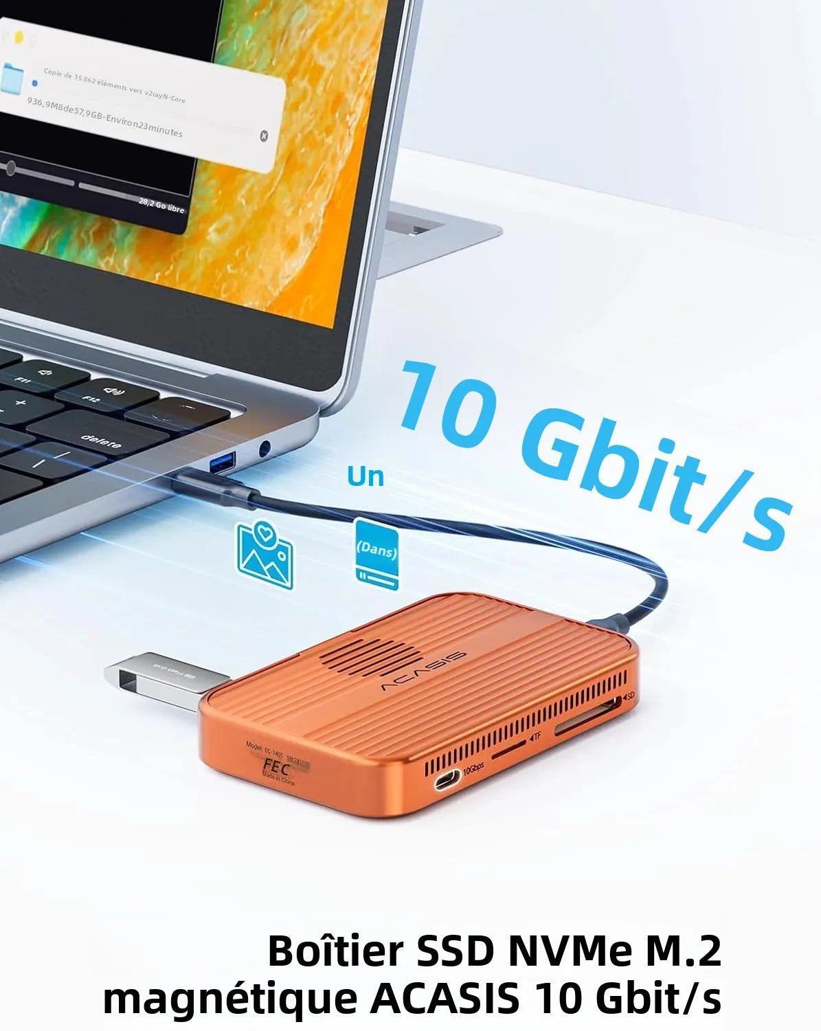 Boîtier SSD NexHub Magnétique 6-en-1