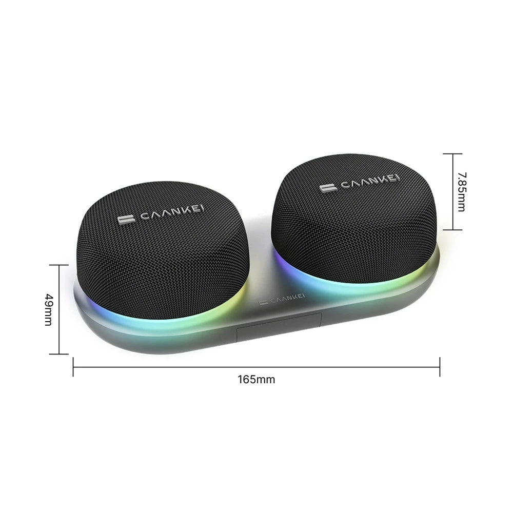 TwinGlow Pro – Enceintes Bluetooth TWS Stéréo RGB Duo | Son Haute Résolution