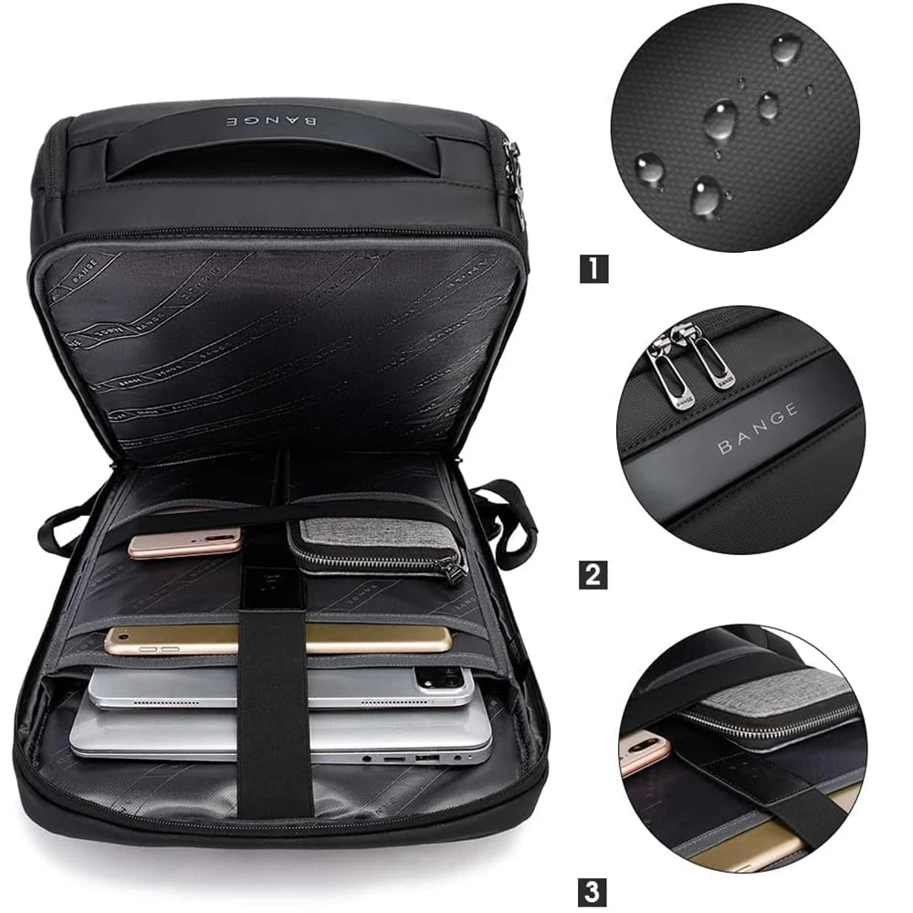 ProPack Executive – Sac à dos laptop 15,6 pouces, port USB & sangle trolley