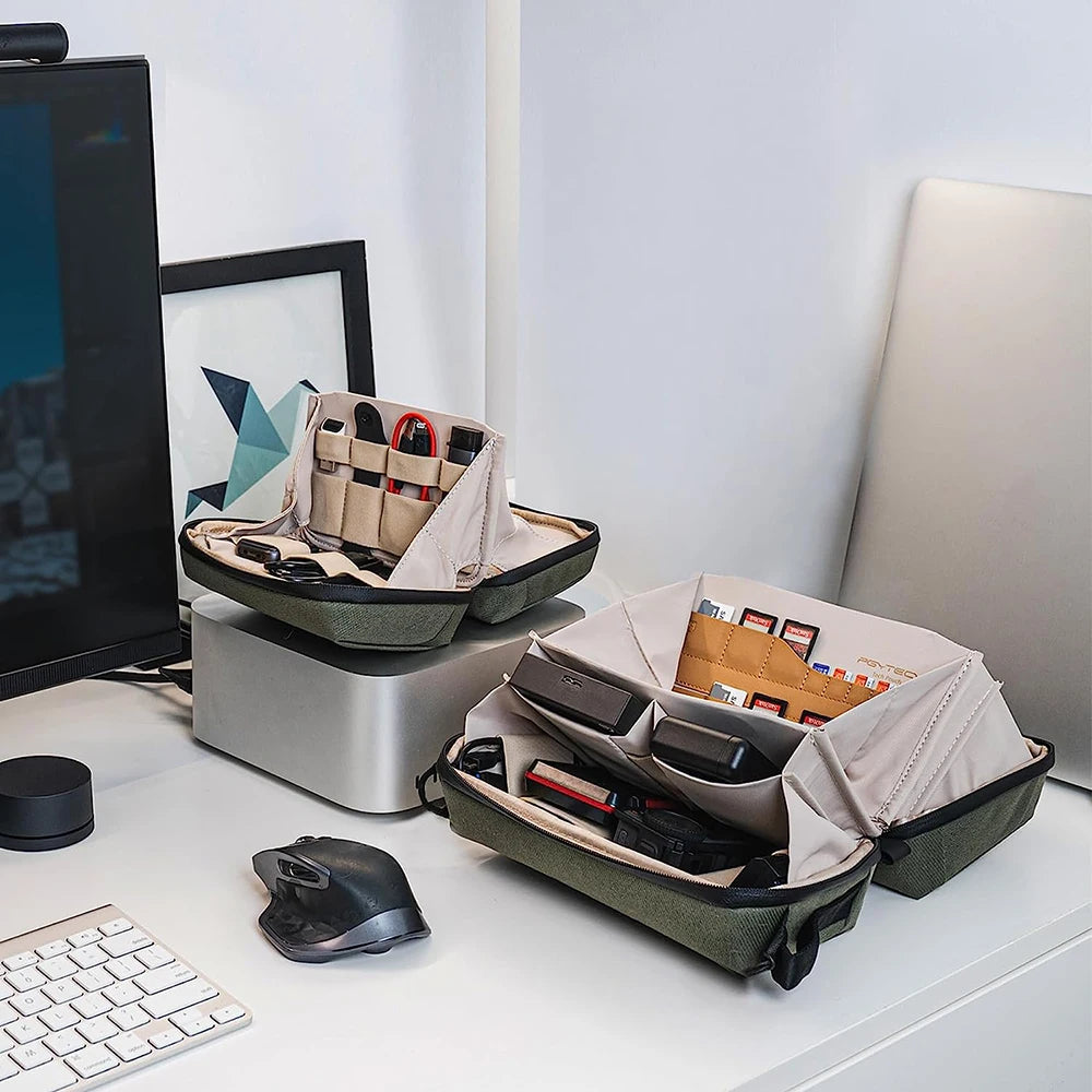 TechVault Organizer – Pochette de rangement technologique imperméable