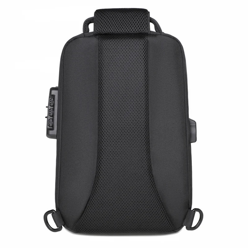 UrbanSling Pro – Sacoche bandoulière homme coque rigide, antivol, port USB & imperméable