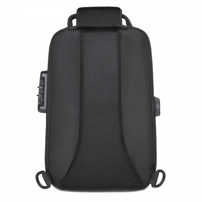 UrbanSling Pro – Sacoche bandoulière homme coque rigide, antivol, port USB & imperméable