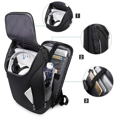 ProPack Executive – Sac à dos laptop 15,6 pouces, port USB & sangle trolley