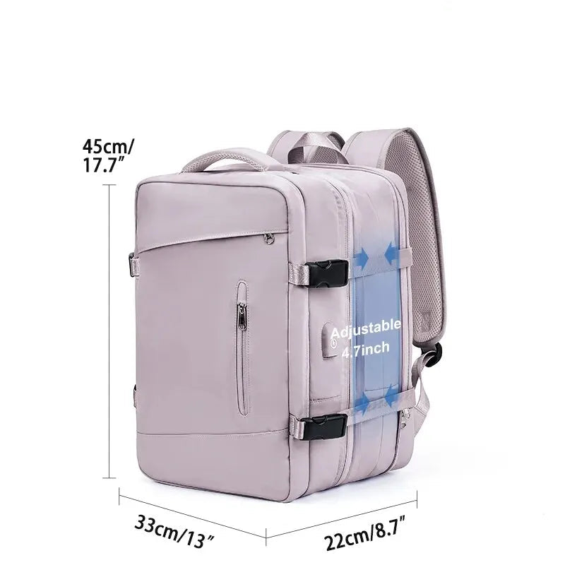 Sac à Dos de Voyage Extensible 40L avec Port USB- TravelPro Extensible