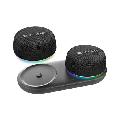 TwinGlow Pro – Enceintes Bluetooth TWS Stéréo RGB Duo | Son Haute Résolution