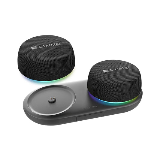 TwinGlow Pro – Enceintes Bluetooth TWS Stéréo RGB Duo | Son Haute Résolution