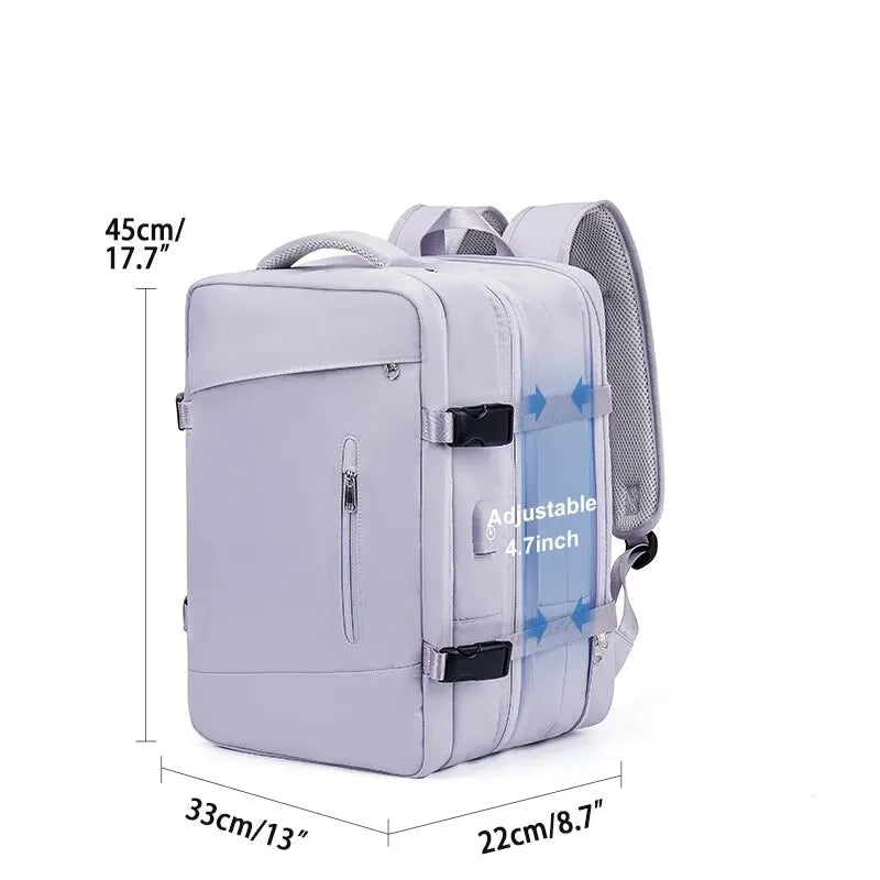 Sac à Dos de Voyage Extensible 40L avec Port USB- TravelPro Extensible