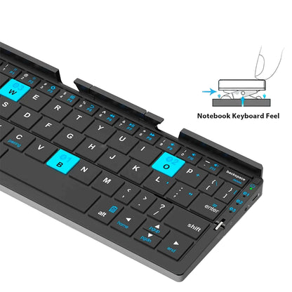 FoldType Pro – Mini Clavier Bluetooth Pliant Ultra-Mince 3 Appareils