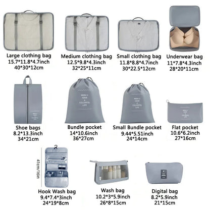 Organisateur Valise PackNest Pro – Set de Rangement Voyage 9 à 11 Pièces