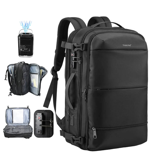 Sac à Dos VacuPack Voyage – Extensible 36-55L avec compression vacuum intégrée