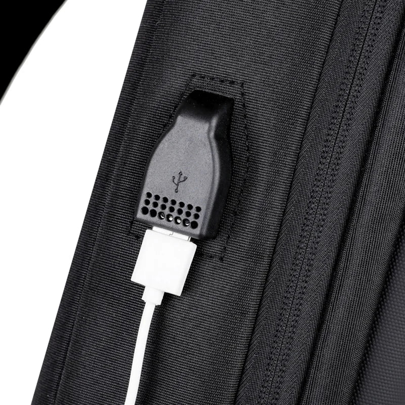 UrbanSling Pro – Sacoche bandoulière homme coque rigide, antivol, port USB & imperméable