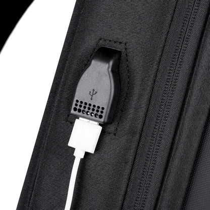 UrbanSling Pro – Sacoche bandoulière homme coque rigide, antivol, port USB & imperméable