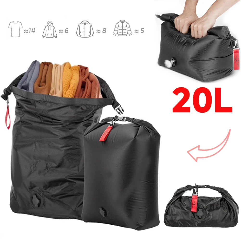 VacuSack Travel Compressor – Sac compression sous vide voyage 20L