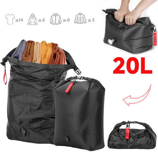 VacuSack Travel Compressor – Sac compression sous vide voyage 20L