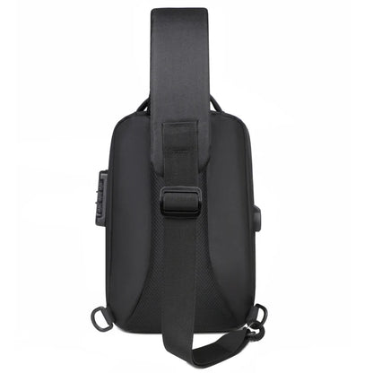 UrbanSling Pro – Sacoche bandoulière homme coque rigide, antivol, port USB & imperméable