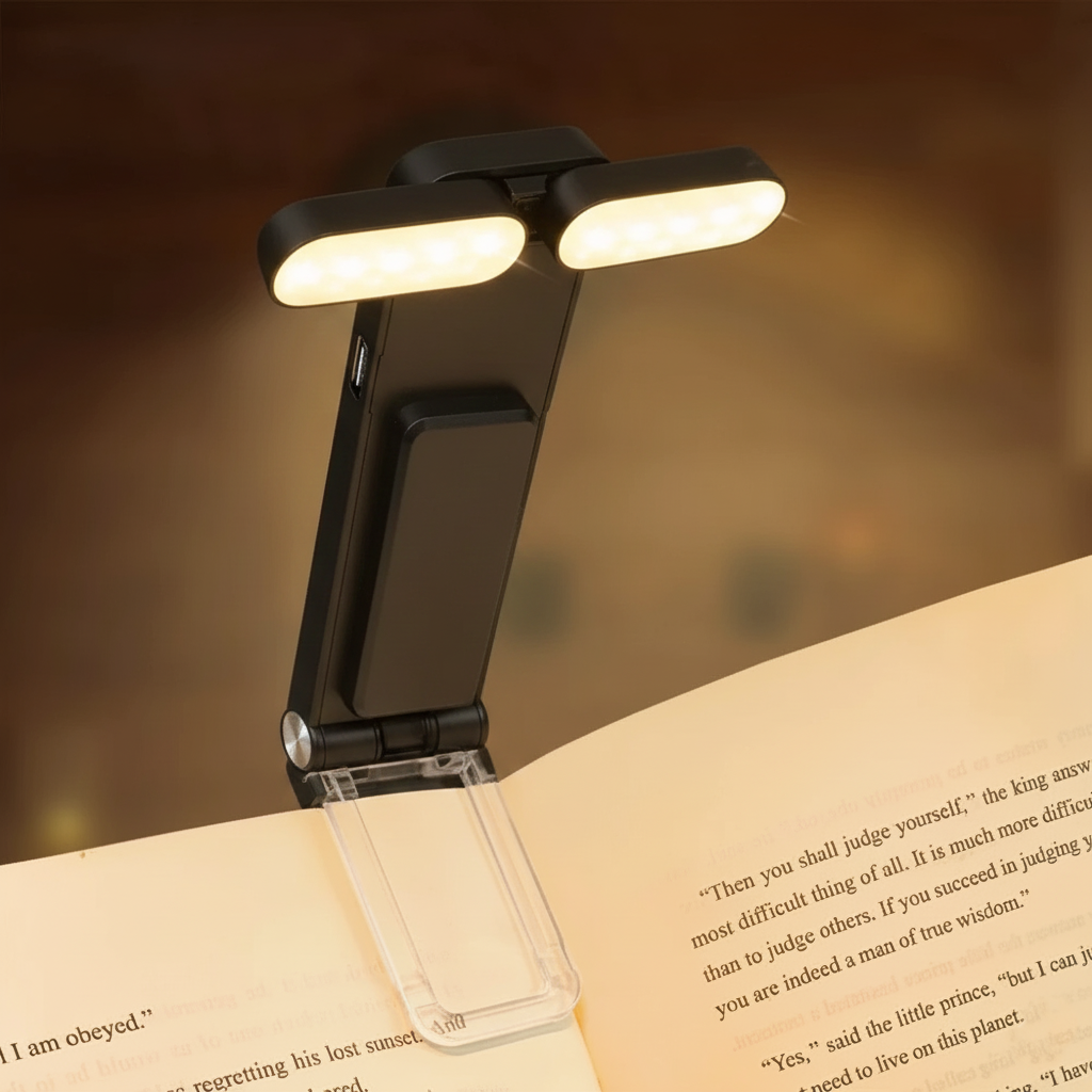 Lampe de Lecture BookLight Pro avec Double LED Rechargeable